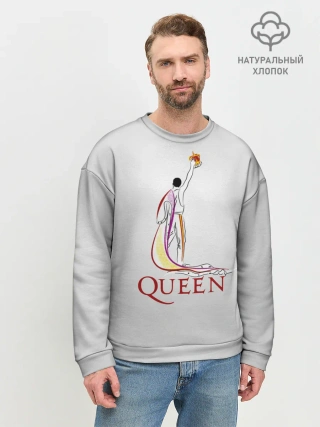 Мужской свитшот базовый / Фредди Меркьюри - Queen