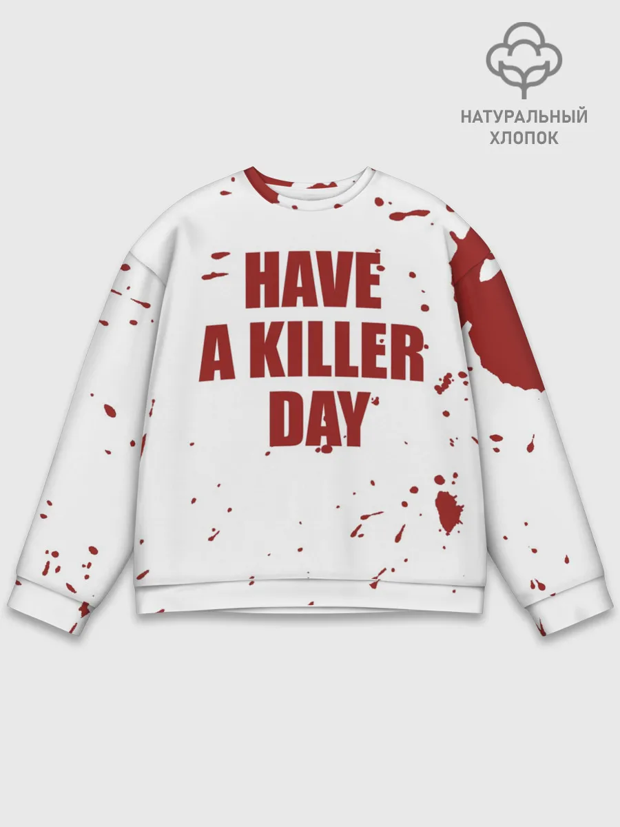 Мужской свитшот базовый / blood have a killer day Dexter