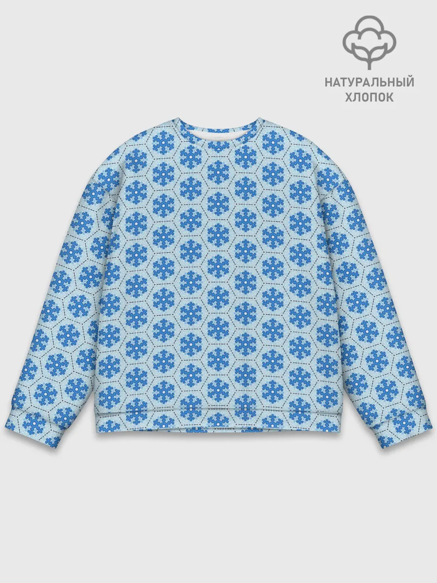 Мужской свитшот базовый / Снежинки