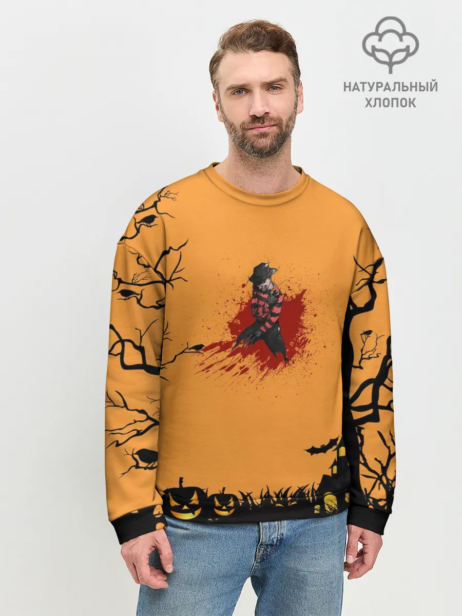 Мужской свитшот базовый / Halloween Freddy Blood