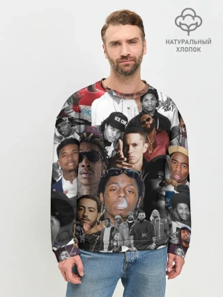 Мужской свитшот базовый / Рэп-Коллаж