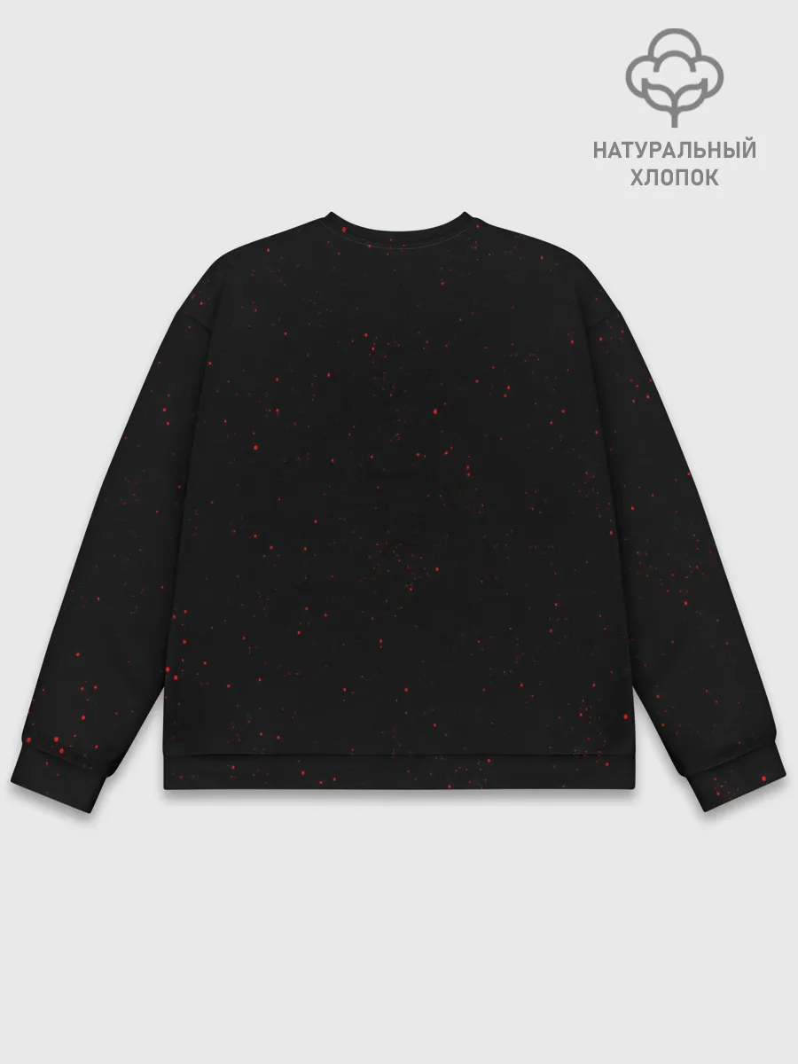 Мужской свитшот базовый / ИГРА В КАЛЬМАРА / СТРАЖИ / БРЫЗГИ КРАСОК