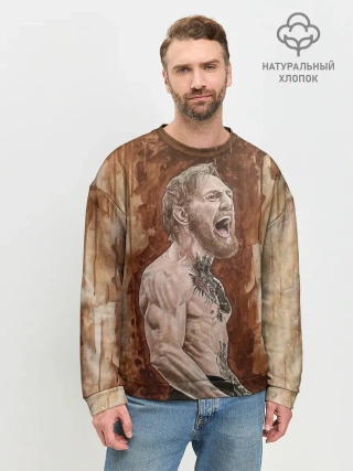 Мужской свитшот базовый / Ярость Конора МакГрегора