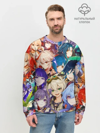 Мужской свитшот базовый / Genshin Impact - персонажи