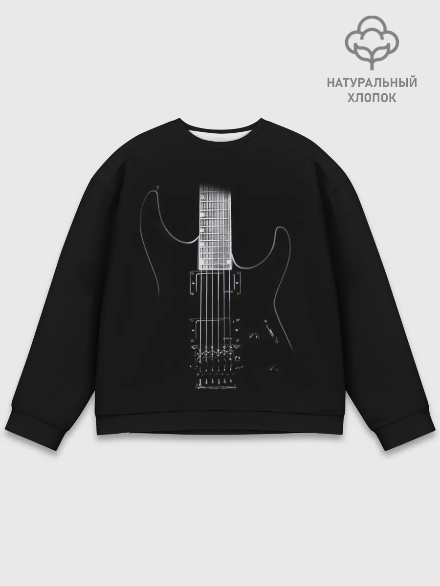 Мужской свитшот базовый / ЧЕРНАЯ ЭЛЕКТРОГИТАРА