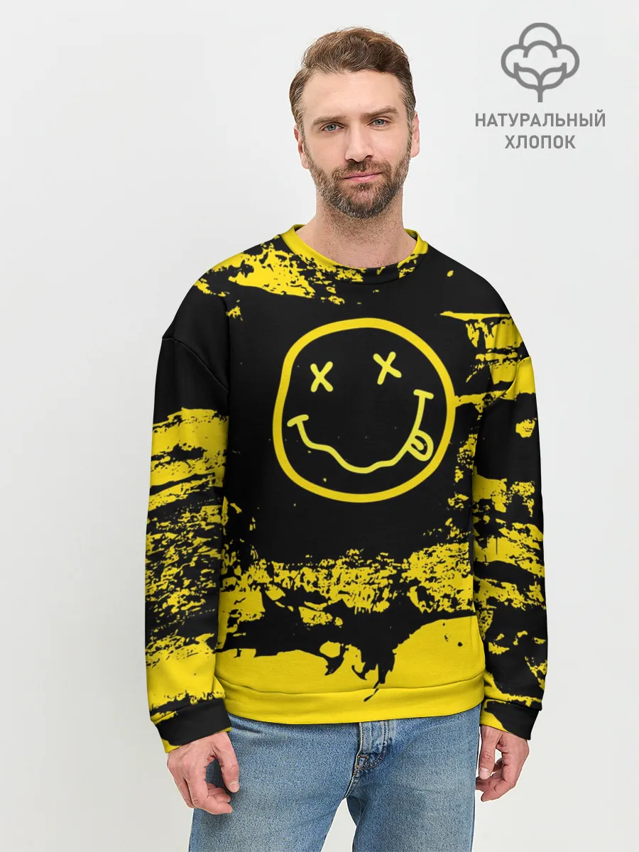 Мужской свитшот базовый / Нирвана Гранж | Nirvana Smile