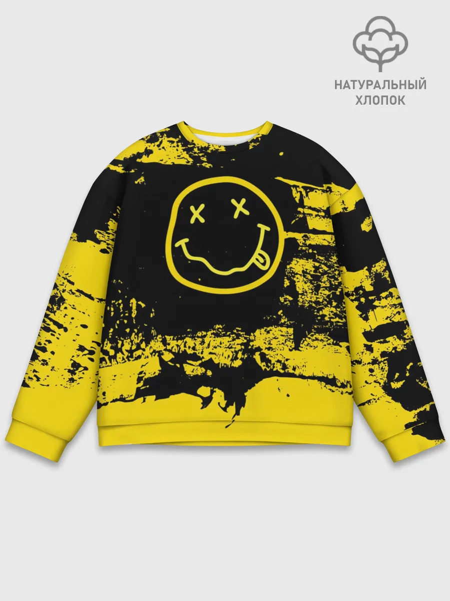 Мужской свитшот базовый / Нирвана Гранж | Nirvana Smile