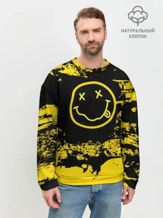 Мужской свитшот базовый / Нирвана Гранж | Nirvana Smile