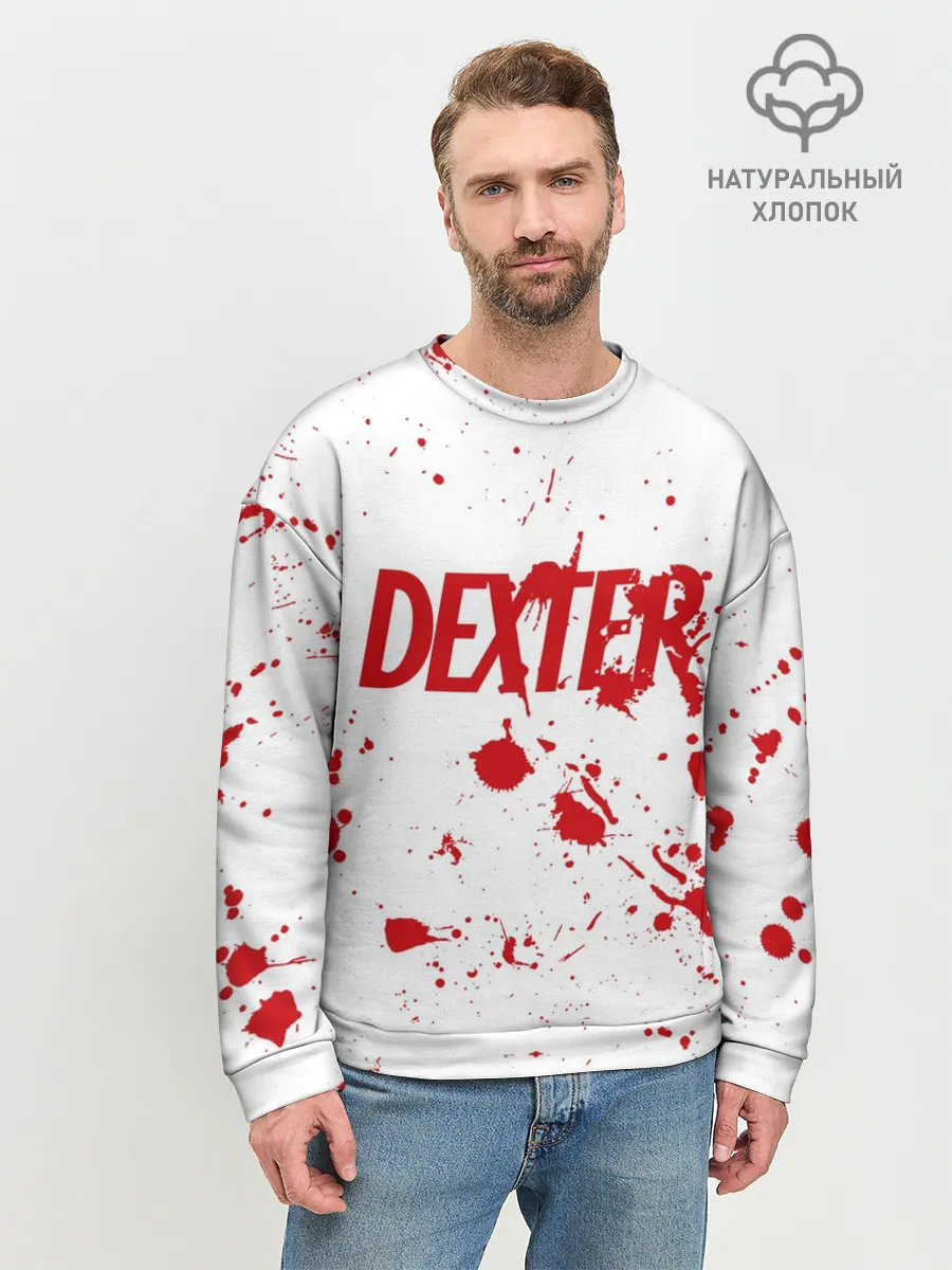 Мужской свитшот базовый / Dexter logo Декстер брызги крови