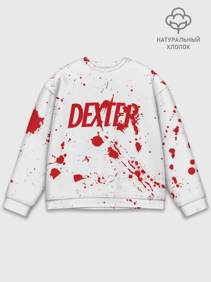 Мужской свитшот базовый / Dexter logo Декстер брызги крови