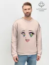 Мужской свитшот базовый / милое аниме лицо