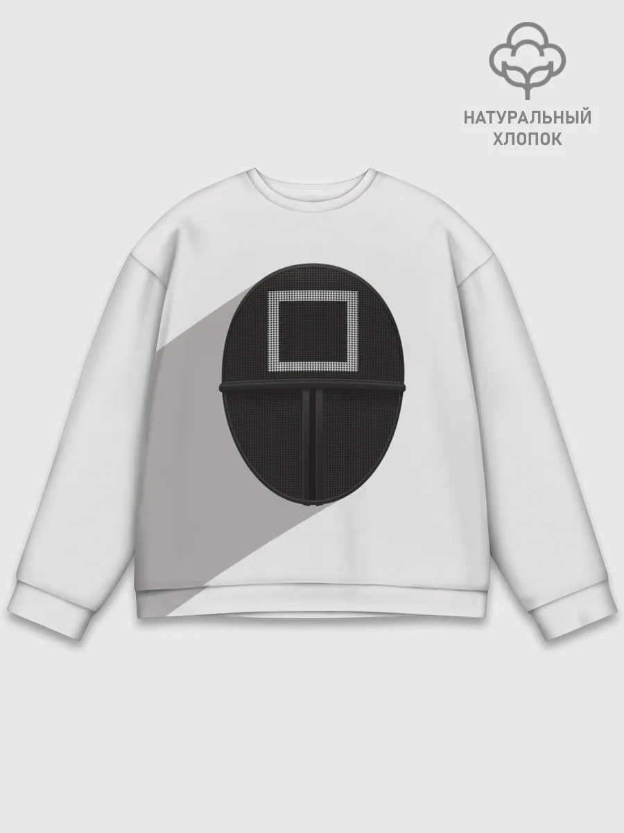 Мужской свитшот базовый / ИГРА В КАЛЬМАРА КВАДРАТ | SQUID GAME