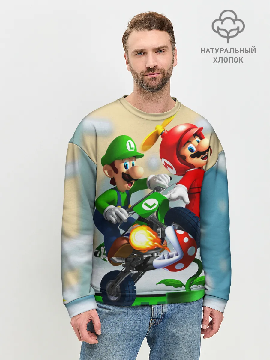 Мужской свитшот базовый / MarioHelmet