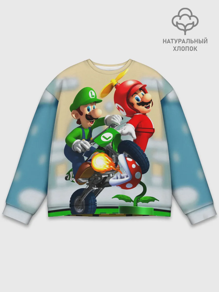 Мужской свитшот базовый / MarioHelmet