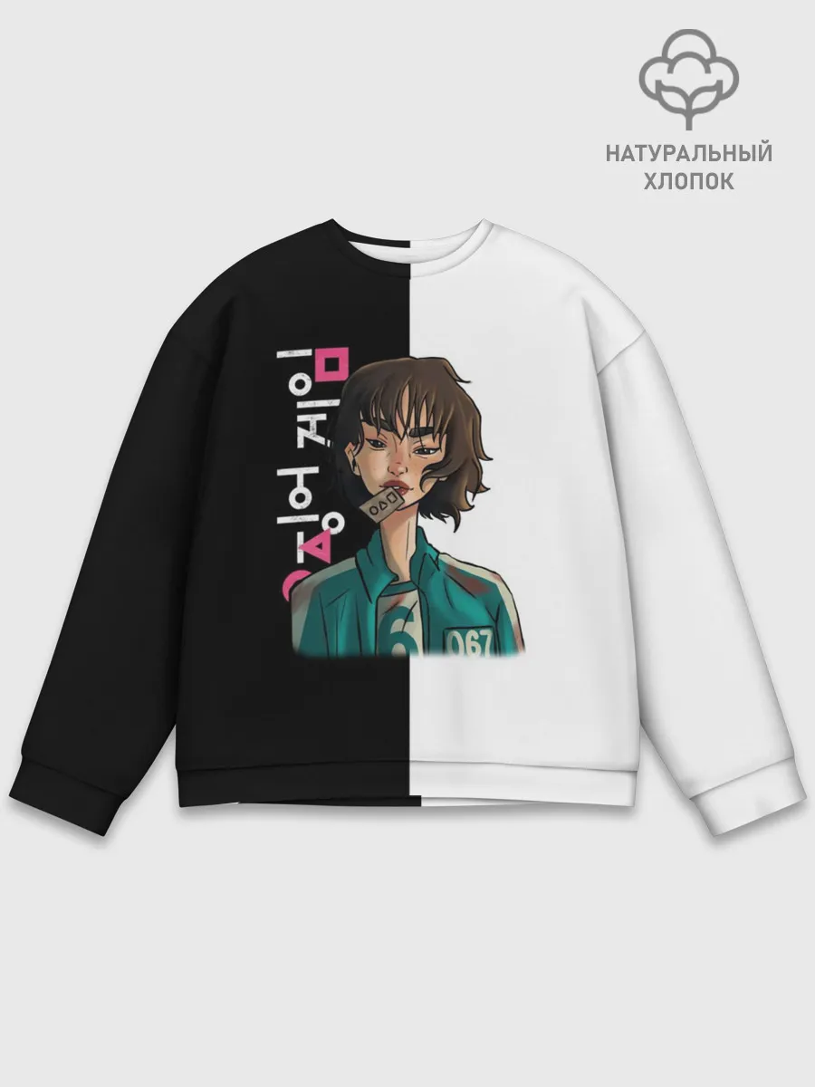 Мужской свитшот базовый / ИГРА В КАЛЬМАРА НОМЕР 067 | SQUID GAME