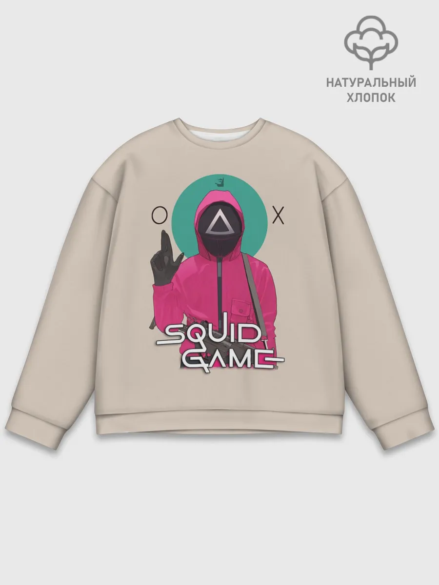 Мужской свитшот базовый / Squid game - Игра в кальмара треугольник