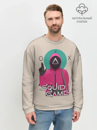 Мужской свитшот базовый / Squid game - Игра в кальмара треугольник