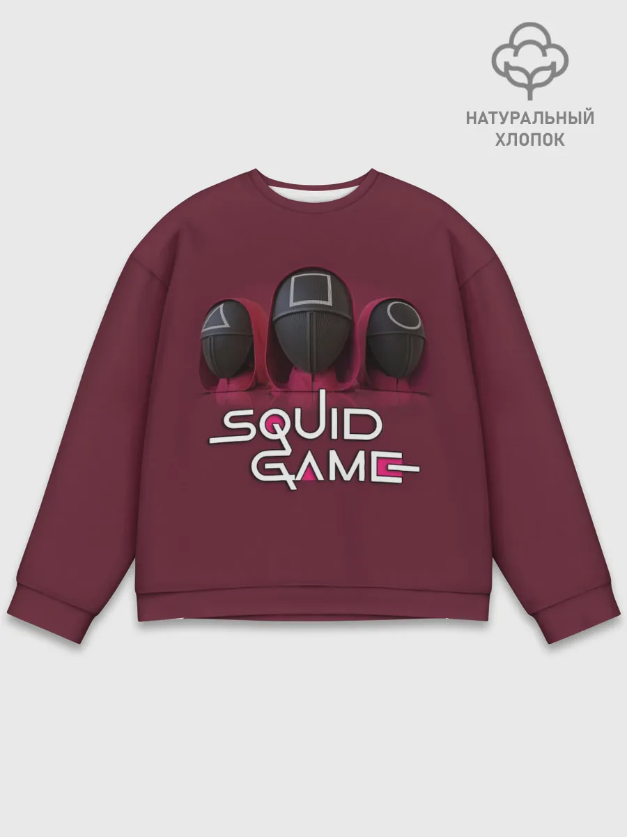 Мужской свитшот базовый / ИГРА В КАЛЬМАРА ТРИО | SQUID GAME TRIO