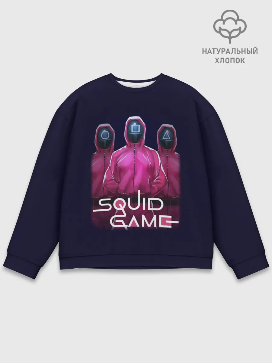 Мужской свитшот базовый / ИГРА В КАЛЬМАРА ЛЮДИ В МАСКАХ