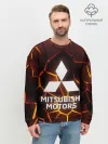 Мужской свитшот базовый / 3D плиты с подсветкой | Митсубиси