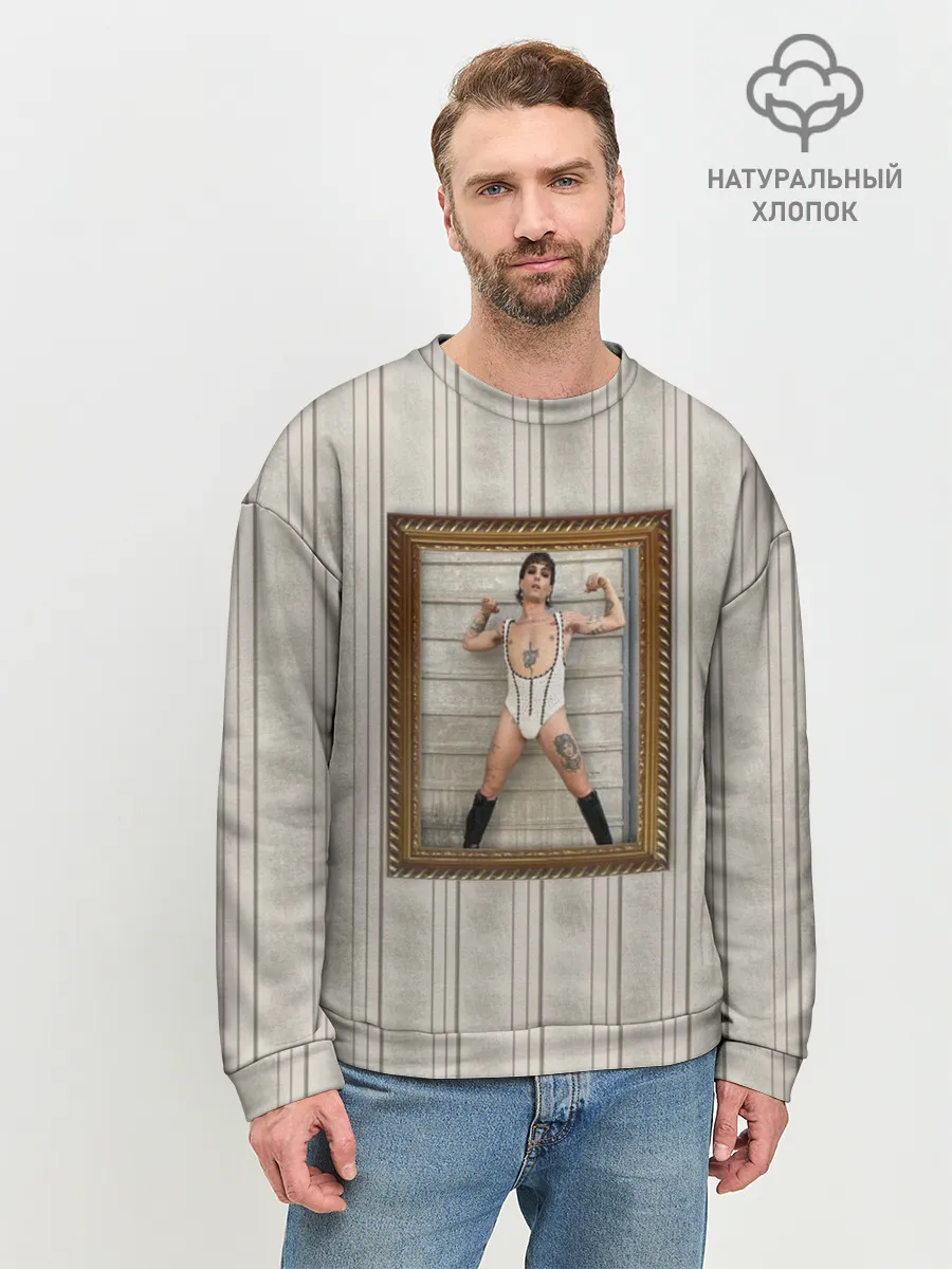 Мужской свитшот базовый / Damiano David in swimsuit