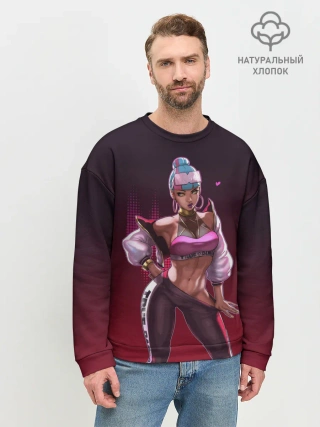 Мужской свитшот базовый / League of Legends Qiyana