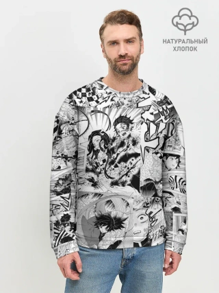 Мужской свитшот базовый / Клинок, рассекающий демонов, МАНГА