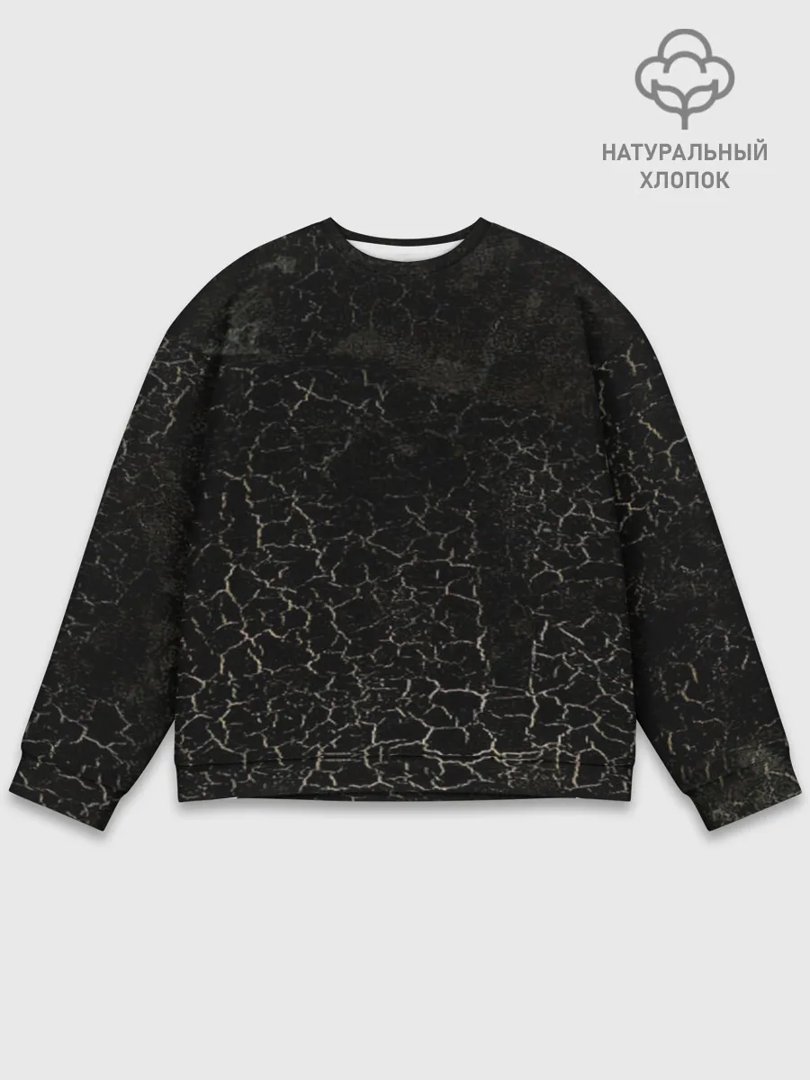 Мужской свитшот базовый / Квадрат Малевича как фон