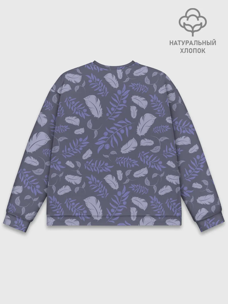 Мужской свитшот базовый / Зимняя абстракция