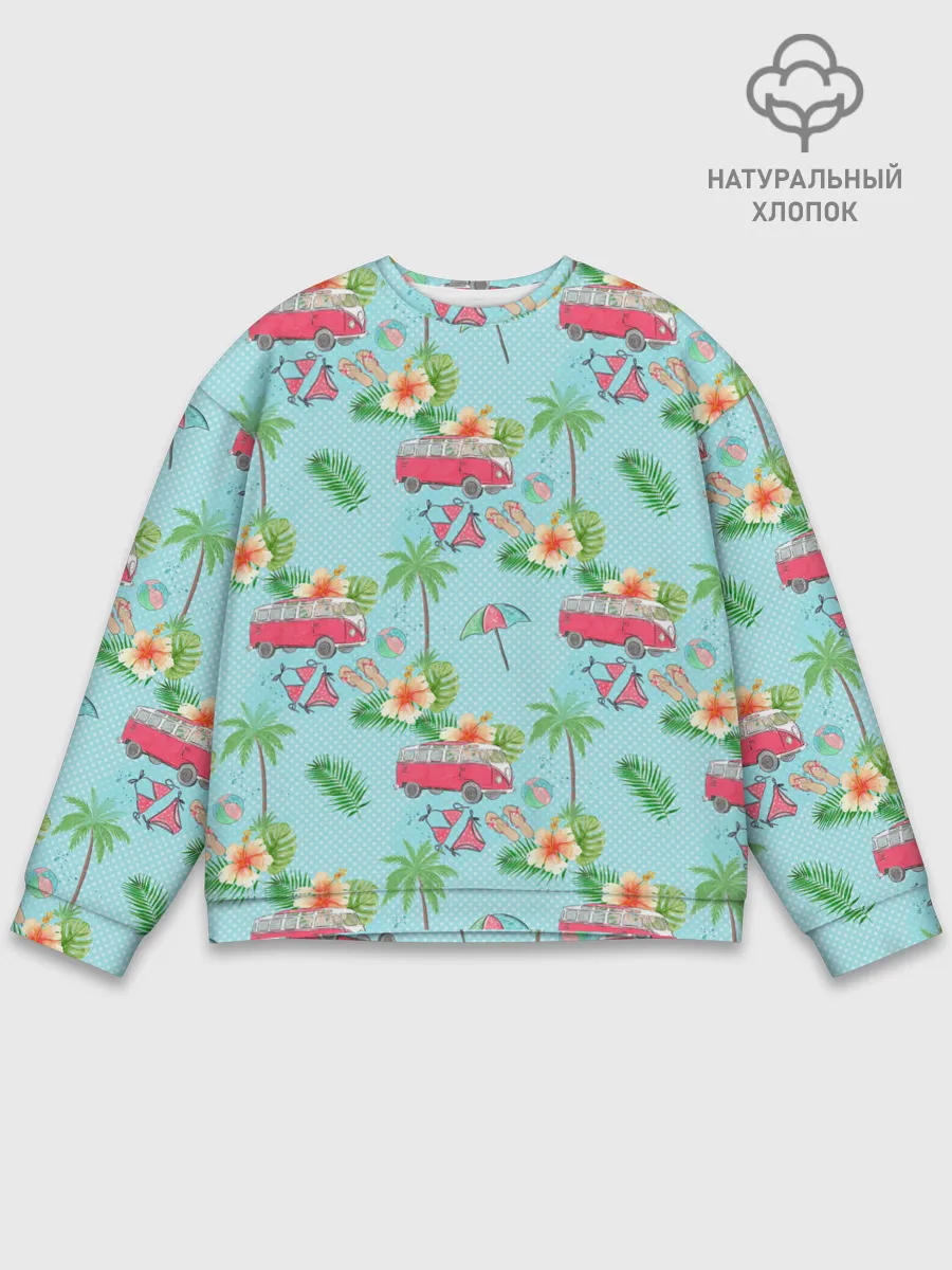 Мужской свитшот базовый / Путешествие хиппи