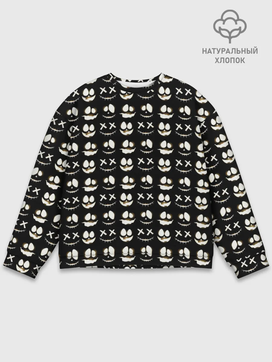 Мужской свитшот базовый / Прикольные смайлы Хэллоуин 2 / Halloween 2