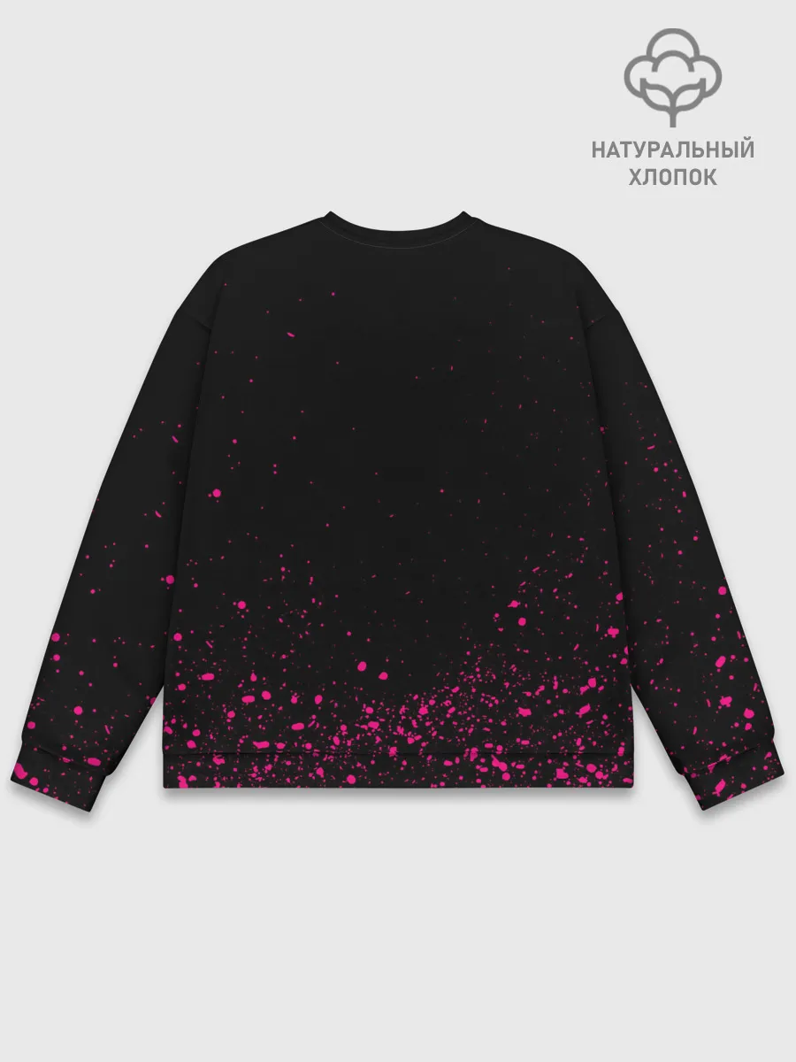 Мужской свитшот базовый / ИГРА В КАЛЬМАРА НЕОН, СТРАЖ КВАДРАТ 029