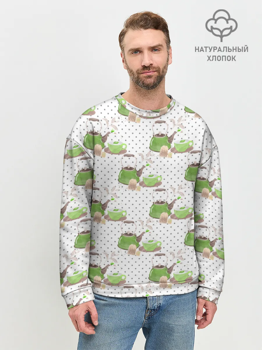 Мужской свитшот базовый / Зеленый чай