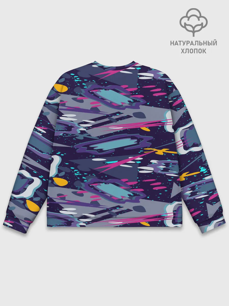 Мужской свитшот базовый / Космический абстрактный паттерн