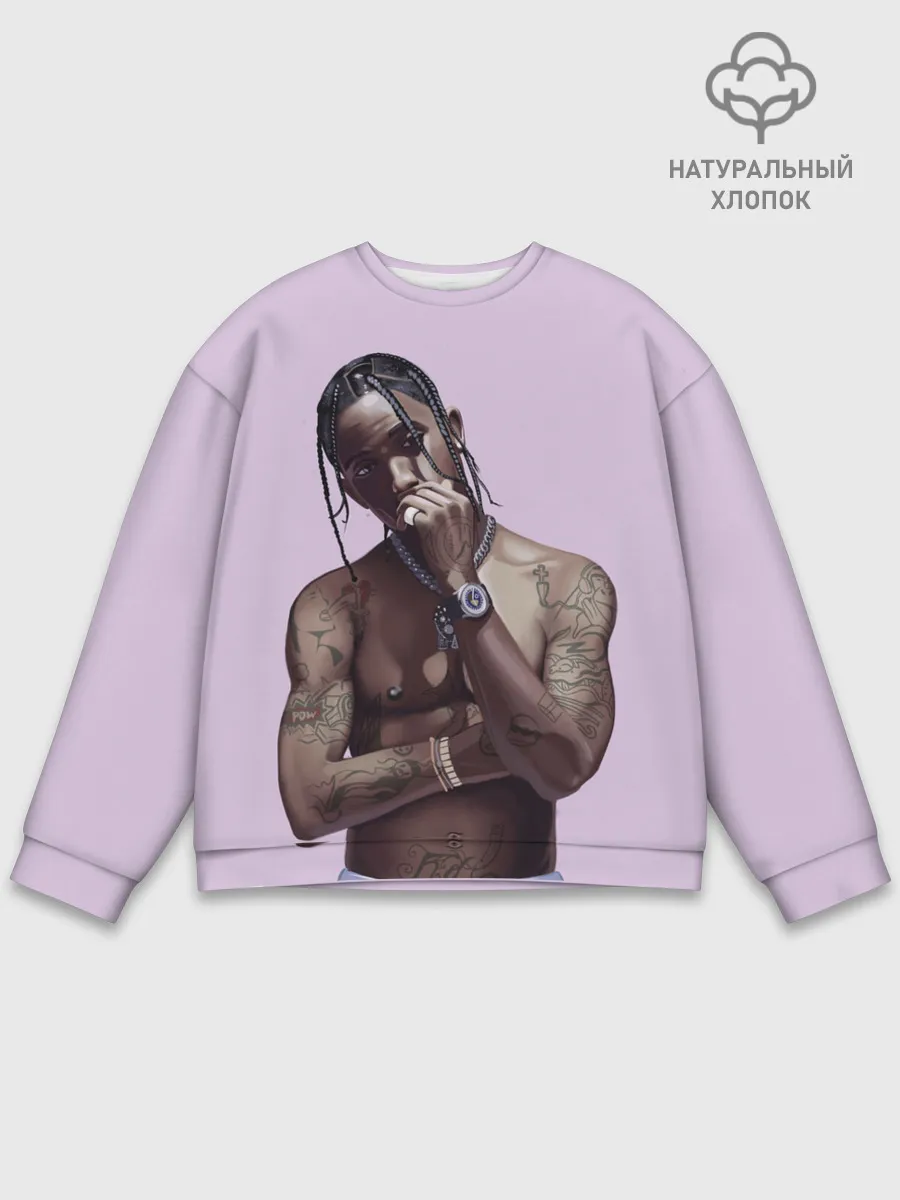 Мужской свитшот базовый / Задумчивый Трэвис