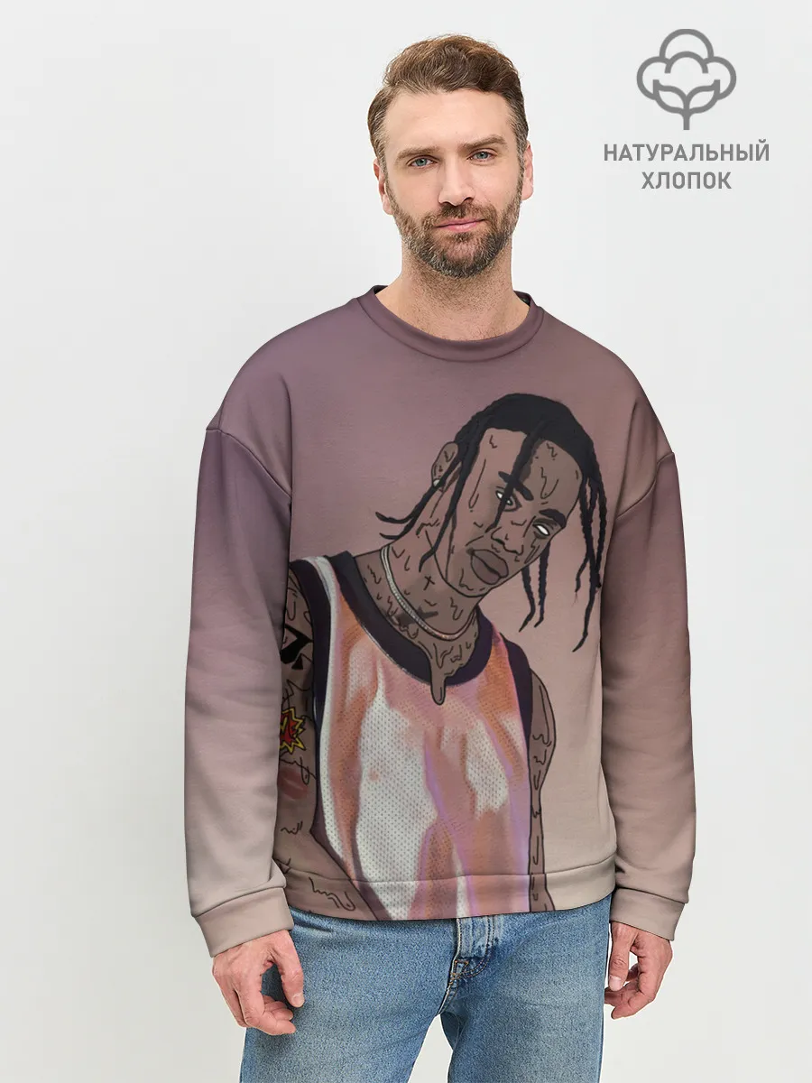Мужской свитшот базовый / Потёкший Тревис