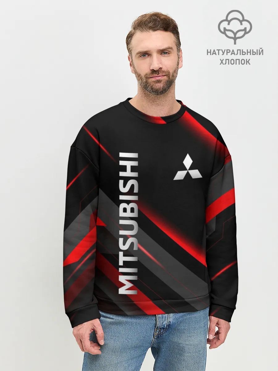 Мужской свитшот базовый / Геометрия митсубиси