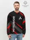 Мужской свитшот базовый / Геометрия митсубиси