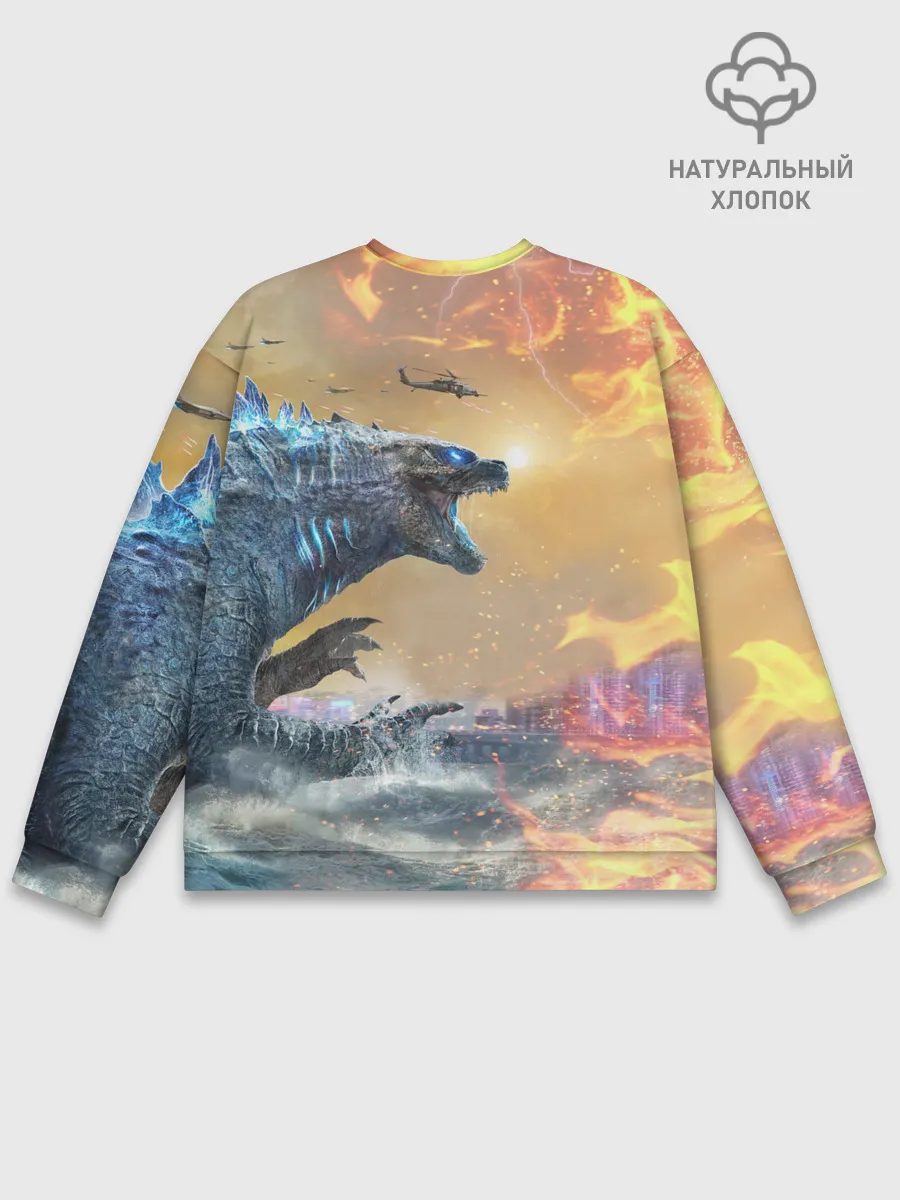 Мужской свитшот базовый / ГОДЗИЛЛА АТАКУЕТ!