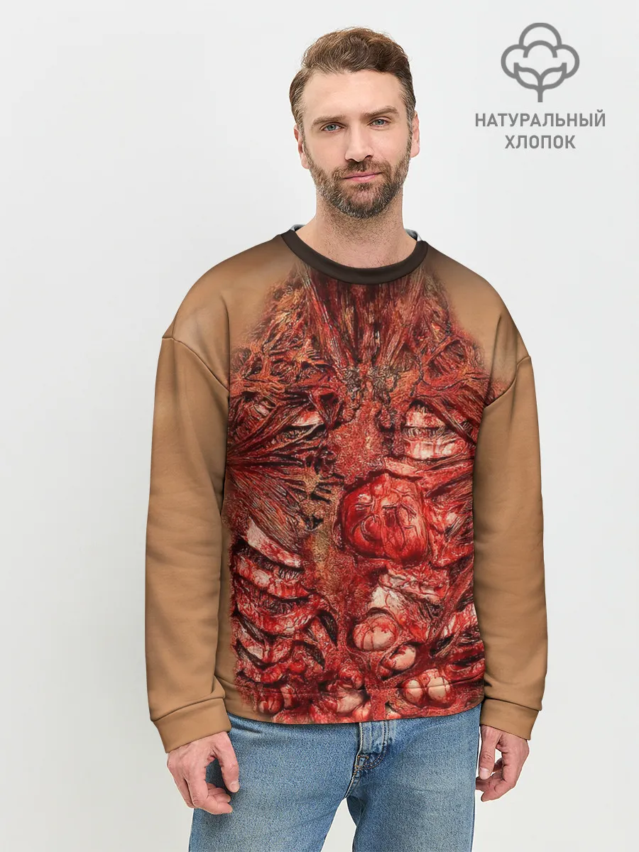 Мужской свитшот базовый / Открытая грудная клетка