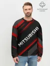 Мужской свитшот базовый / Митсубиси геометрия