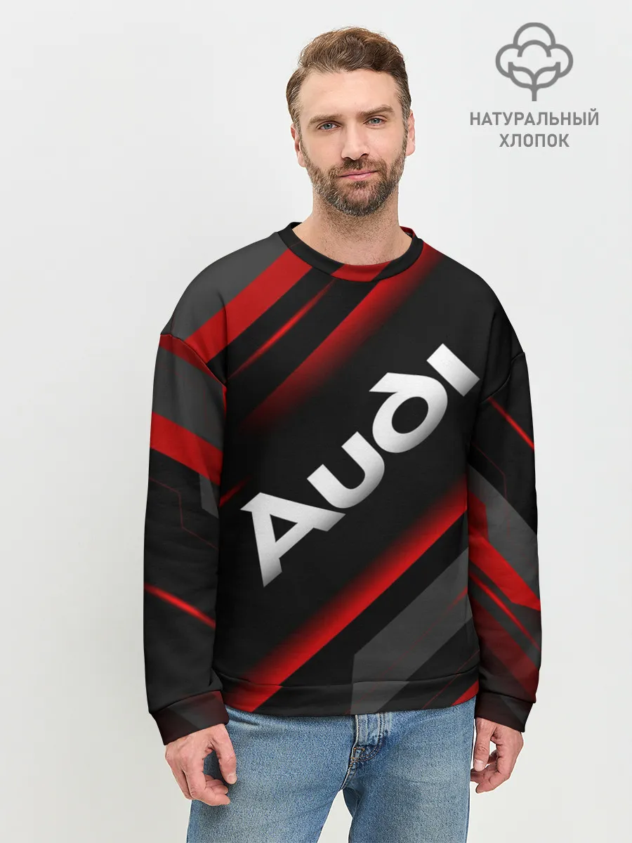 Мужской свитшот базовый / Ауди - Геометрия