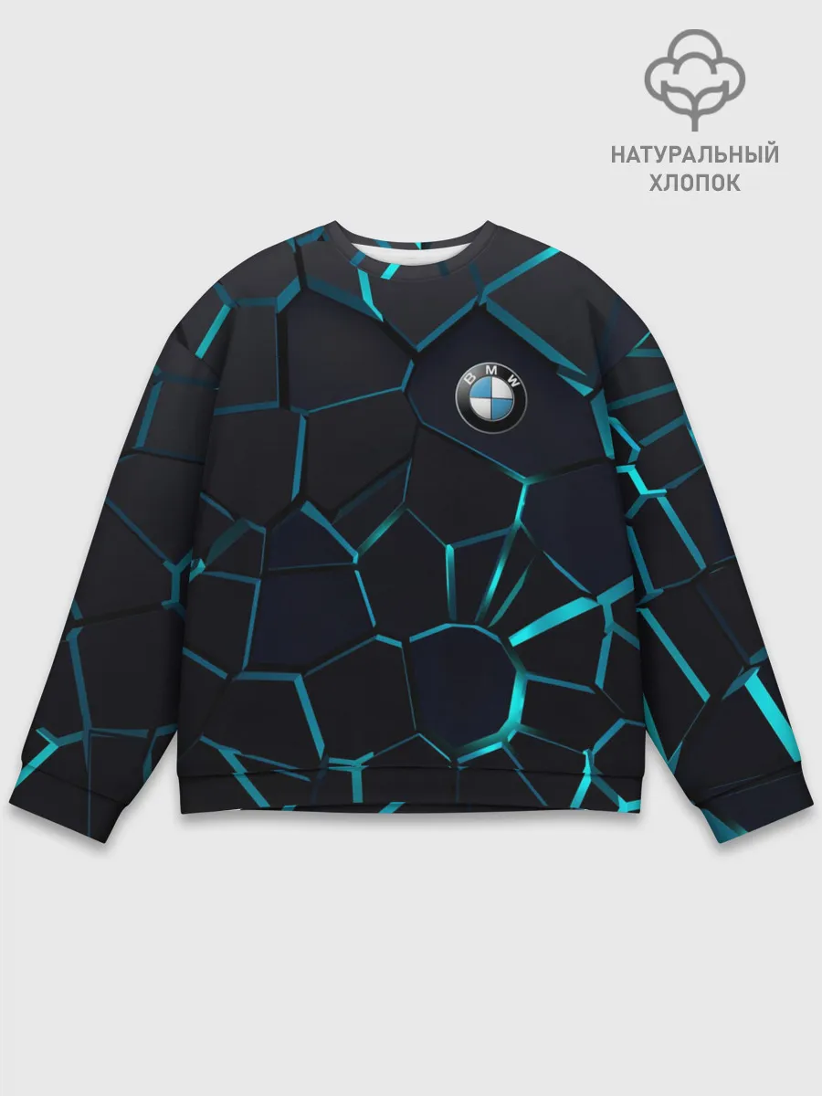 Мужской свитшот базовый / BMW | 3D плиты с подсветкой