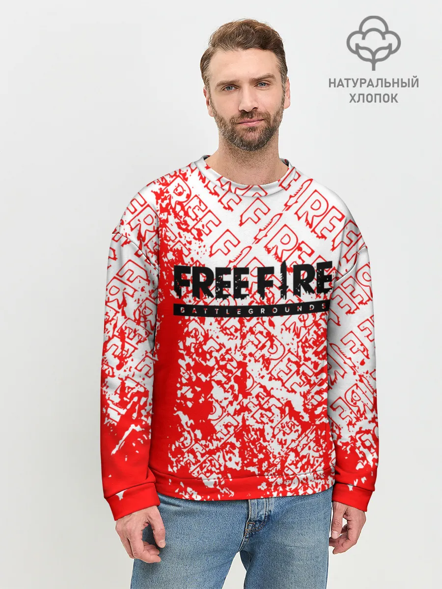 Мужской свитшот базовый / День Booyah | Garena Free Fire.