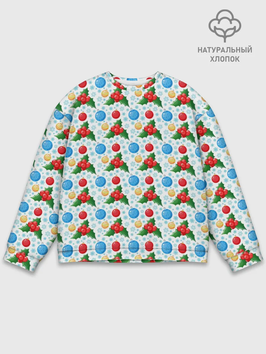 Мужской свитшот базовый / Новогодняя Символика