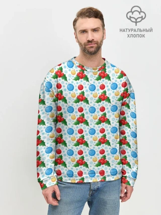 Мужской свитшот базовый / Новогодняя Символика