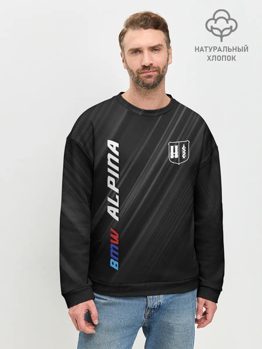 Мужской свитшот базовый / Текстура BMW Alpina