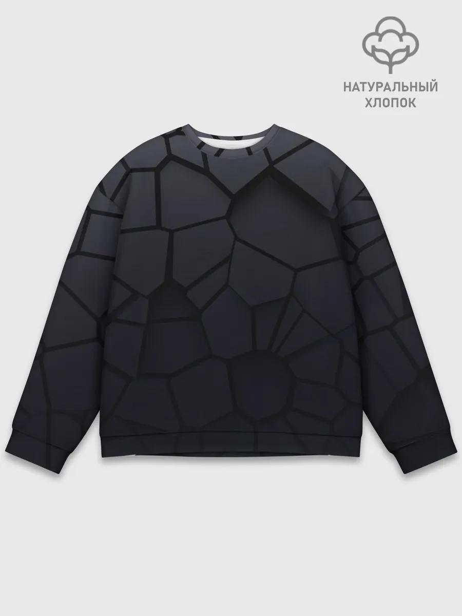Мужской свитшот базовый / Карбоновые 3D плиты | 3Д плиты геометрия