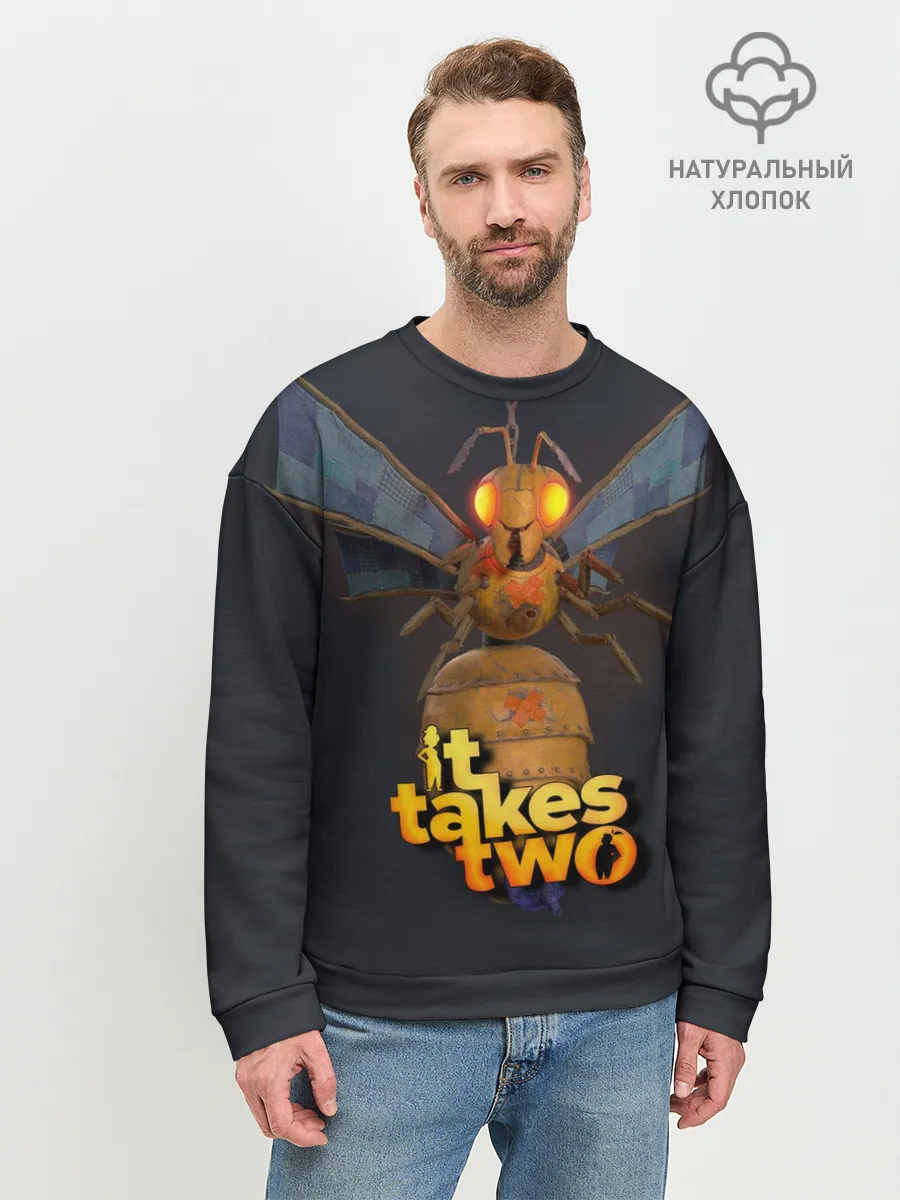 Мужской свитшот базовый / It Takes Two БОСС КОРОЛЕВА ОС
