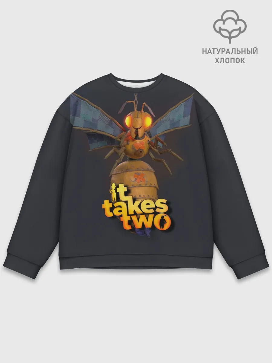 Мужской свитшот базовый / It Takes Two БОСС КОРОЛЕВА ОС